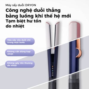 DRYON AirStraight 2-in-1 Máy sấy tóc và duỗi tóc - Công nghệ duỗi tóc không nhiệt